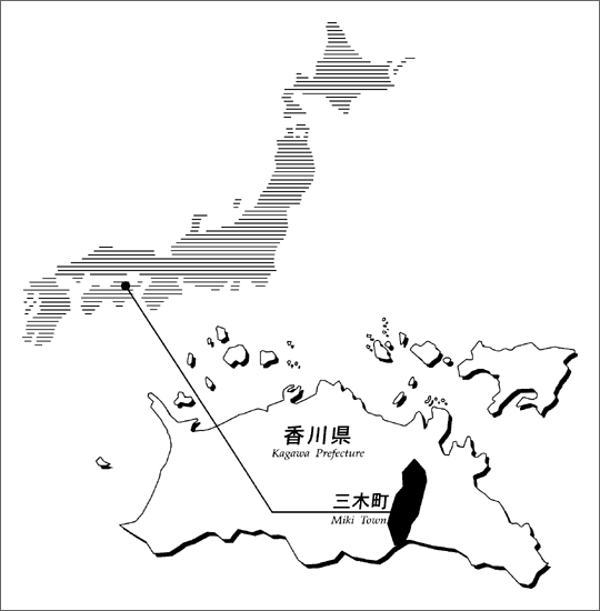 Location and geography of Miki Town
